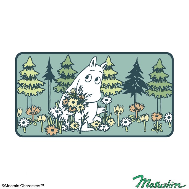 MOOMIN ムーミン ナチュラルグリーン ロングブランケット