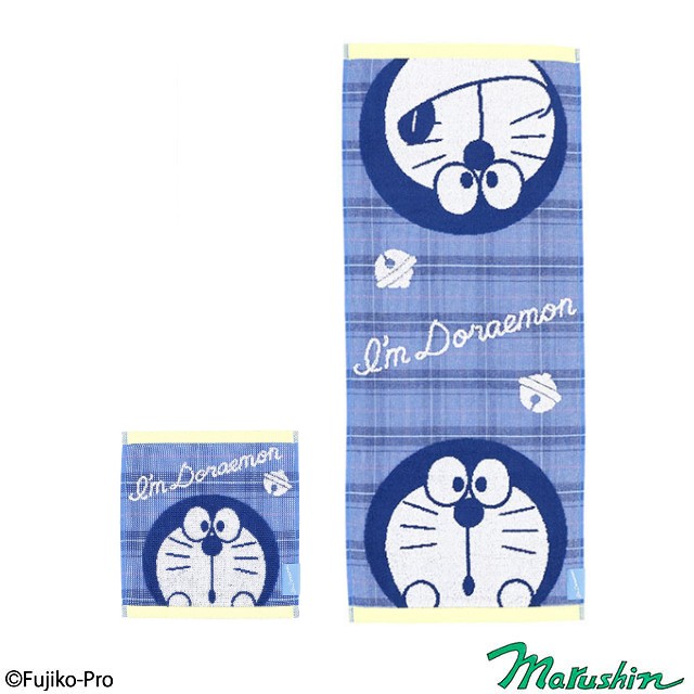 I'm doraemon ドラえもん シックカラーチェック ミニ/フェイスタオル
