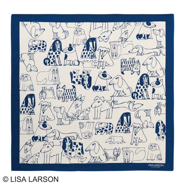 LISA LARSON リサ・ラーソン ドッグスクエア 風呂敷